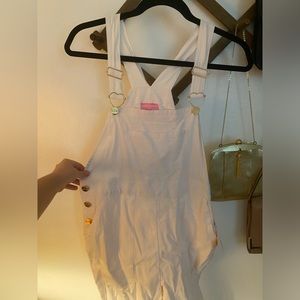 Stoney clover brand new with tags white overalls with gold detail